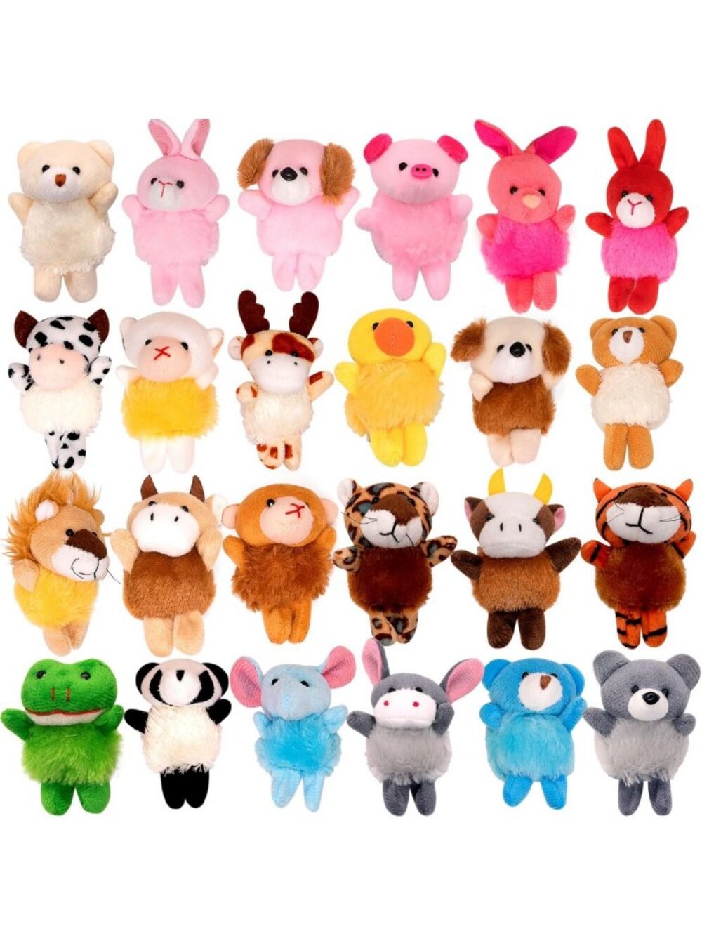 Adorable Tiny Plush Stuffed Animals - Bulk Gifts for Kids, Cute Collectibles